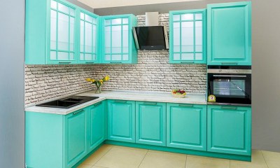 Бирюзовые кухни