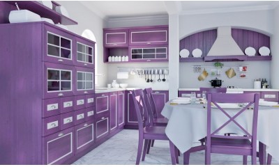 Фиолетовые кухни