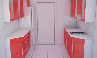Двухрядные (параллельные) кухни